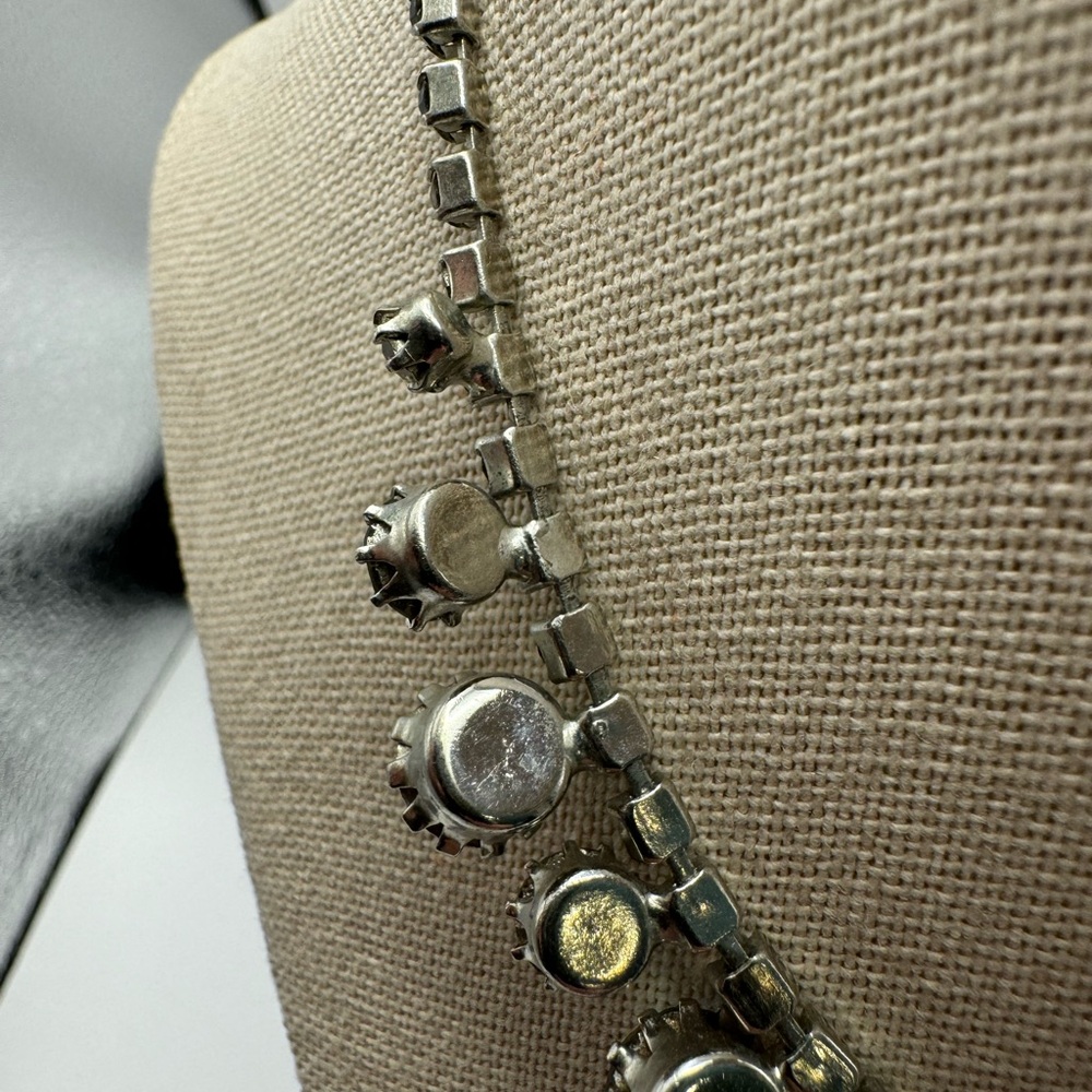 657-Vintage Weiss Borealis Rhinestone Necklace - Picture 12 of 14